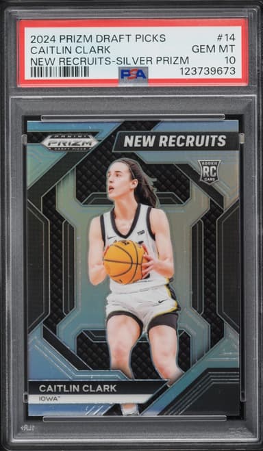 Panini Prizm Draft Picks New Recruits Silver Caitlin Clark ROOKIE #14