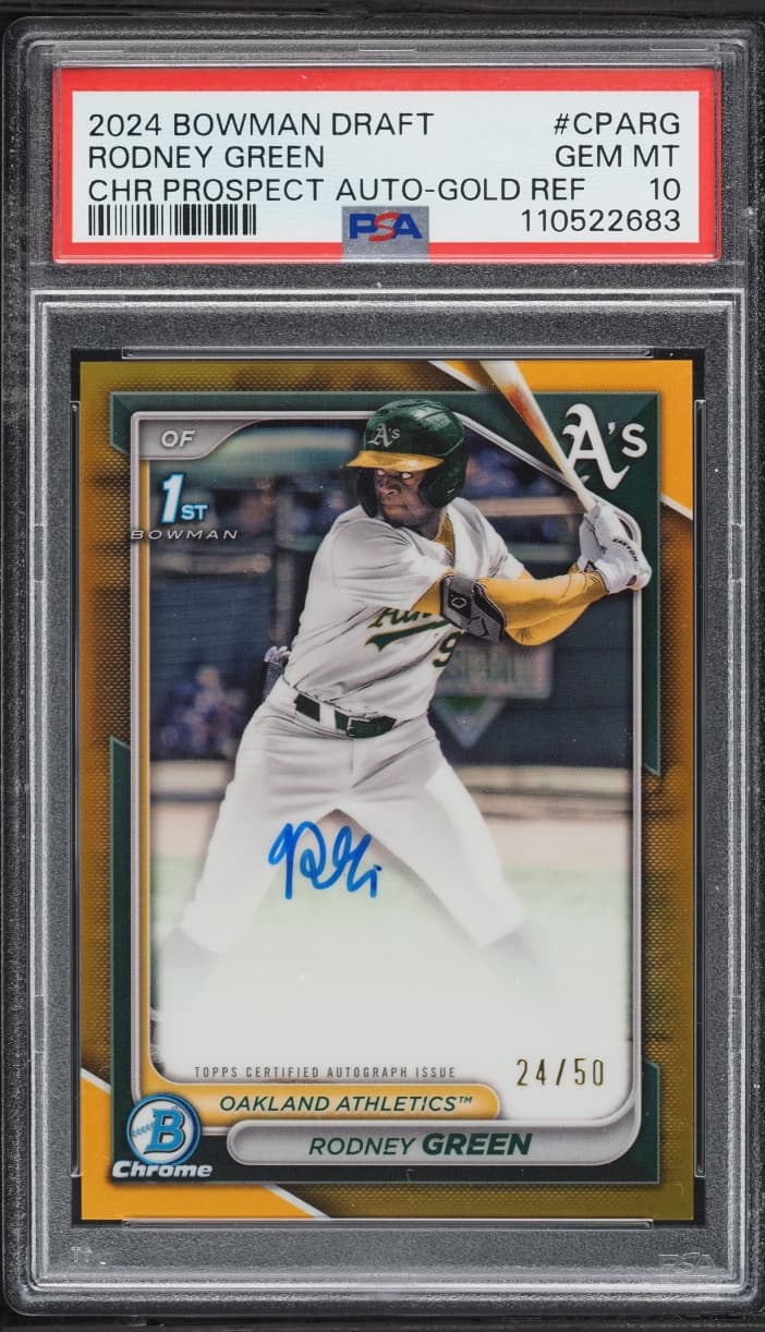 Bowman Chrome Draft Gold Refractor Rodney Green PROSPECT AUTO /50 #CPA-RG
