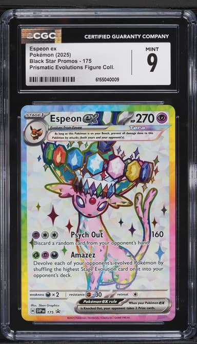 Pokemon Scarlet & Violet Promo Prismatic Evolutions Figure Full Art Espeon ex #175