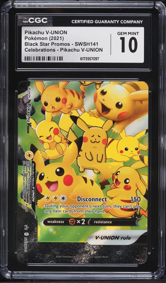 Pokemon Sword & Shield Promo Celebrations Full Art Pikachu V-UNION #SWSH141