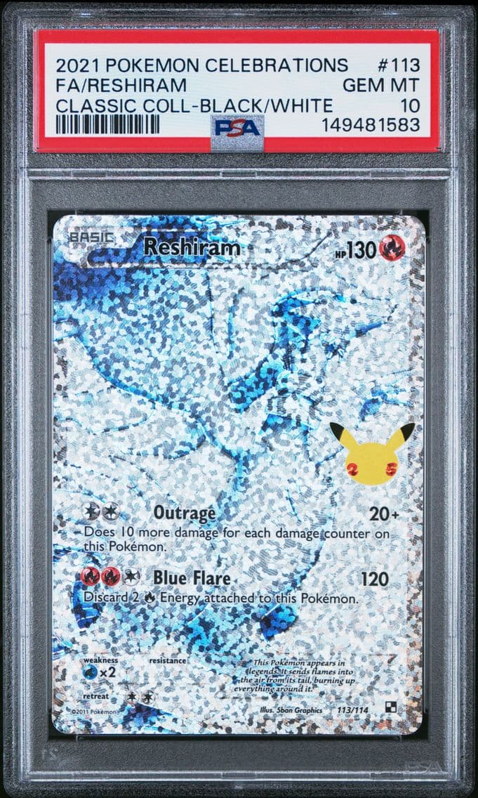 2021 #113 Full Art/Reshiram PSA 