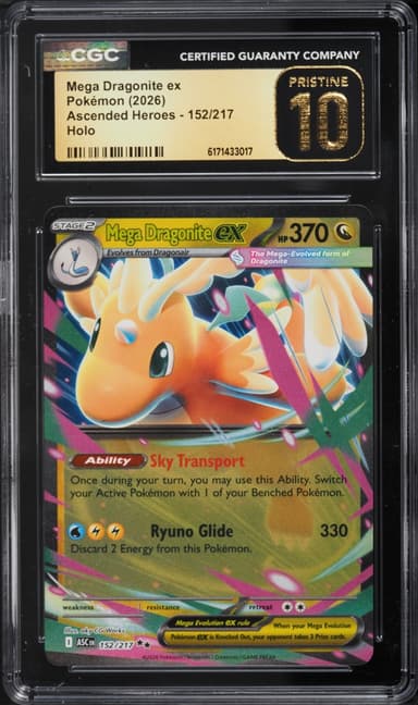 Pokemon Mega Evolution Ascended Heroes Holo Mega Dragonite EX #152