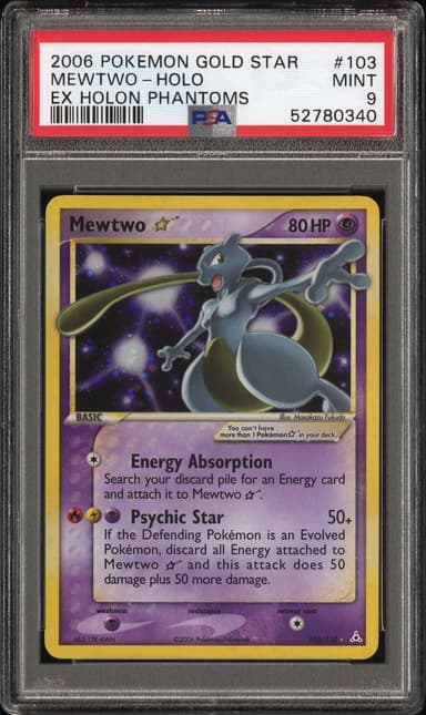 Mewtwo-Holo Gold Star