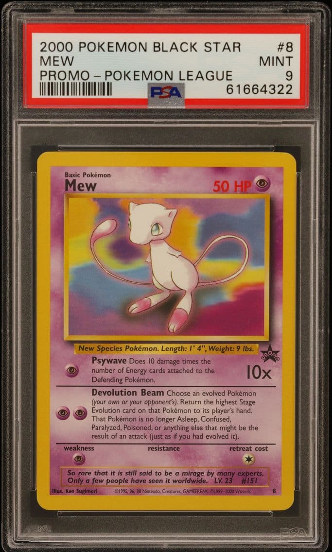 2000 #8 Mew PSA 9 Promo Black St