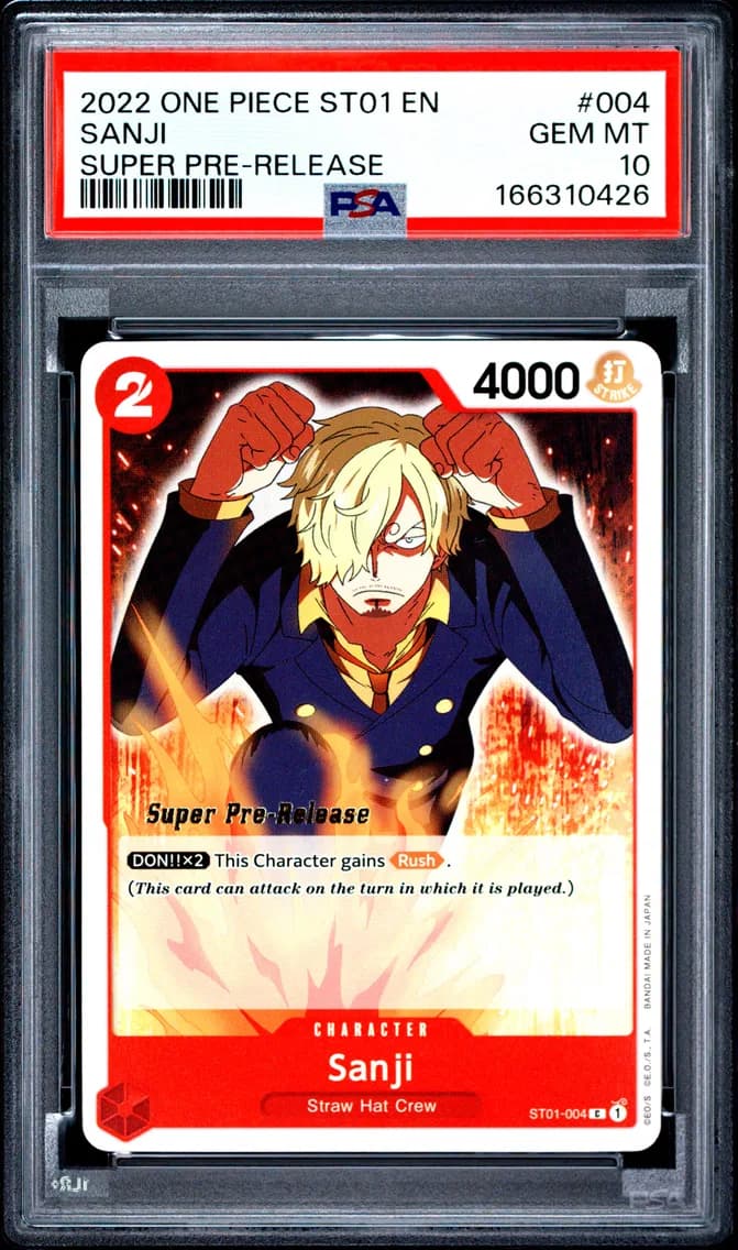 2022 #004 Sanji PSA 10 One Piece