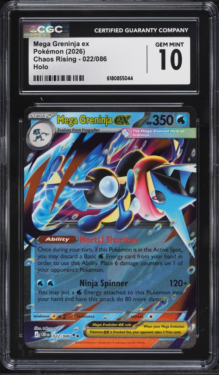 Pokemon Mega Evolution Chaos Rising Holo Mega Greninja EX #022