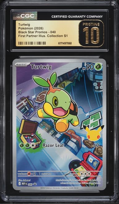 Pokemon Mega Promo First Partner Illustration Full Art Turtwig #40