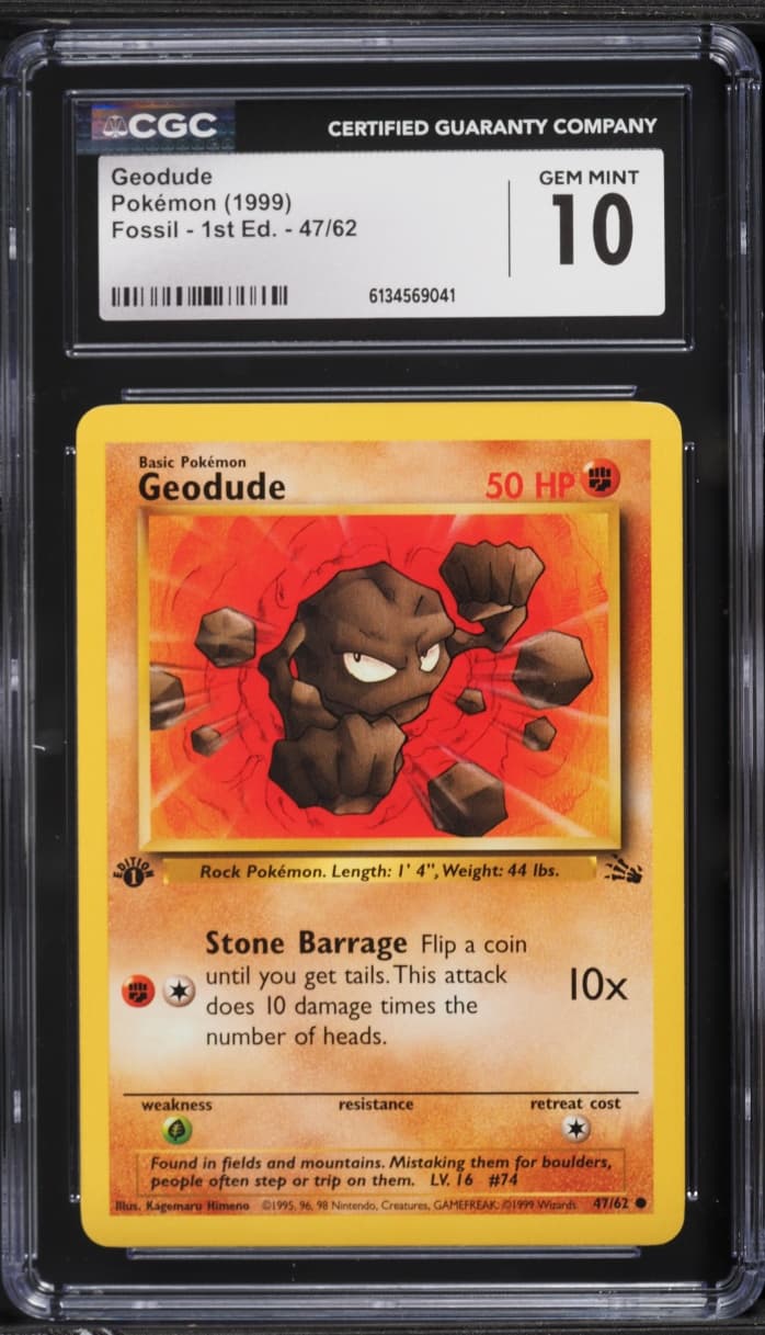 Pokemon Fossil 1st Edition Geodude #47