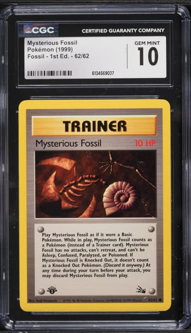 Pokemon Fossil 1st Edition Mysterious Fossil #62