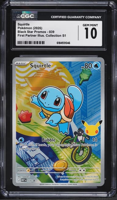 Pokemon Mega Promo First Partner Illustration S1 Full Art Squirtle #39