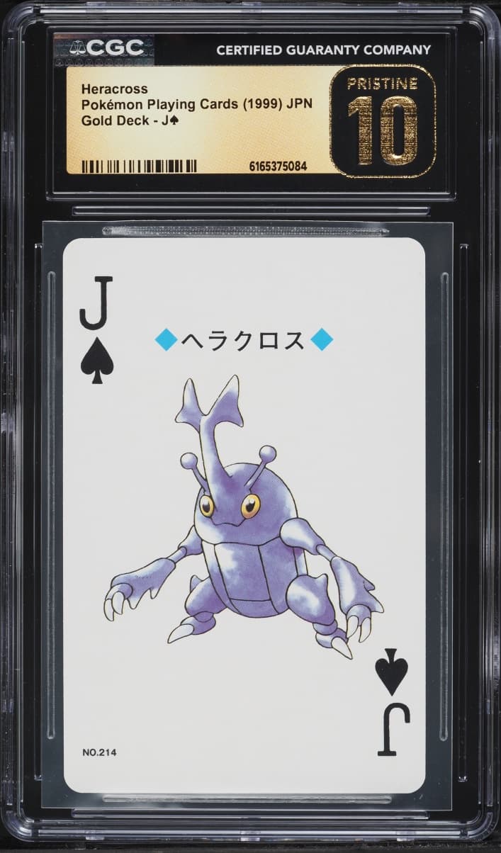 Pokemon Japanese Gold Poker Set Nintendo Playing Cards Heracross