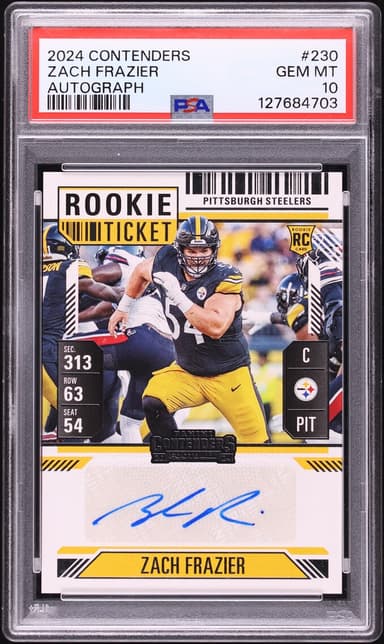 Panini Contenders Zach Frazier ROOKIE AUTO #230