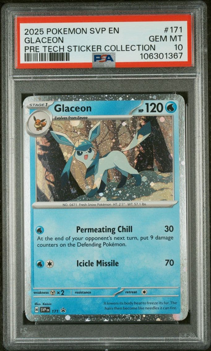 2025 #171 Glaceon PSA 10 Svp EN-