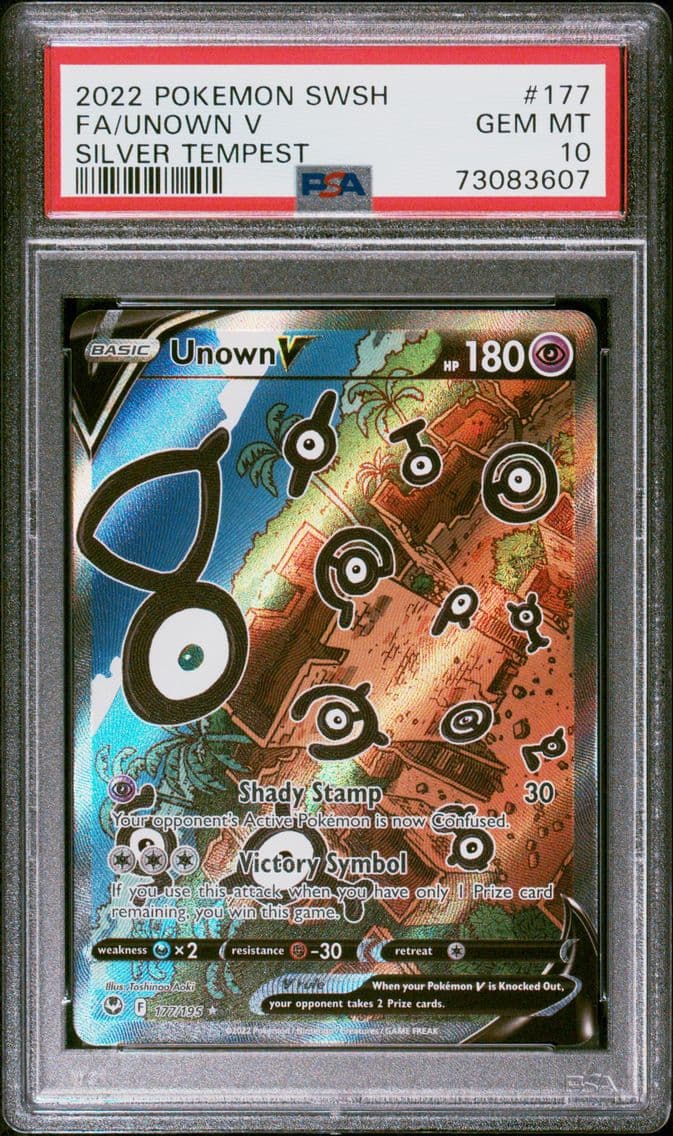 2022 #177 Full Art/Unown V PSA 1