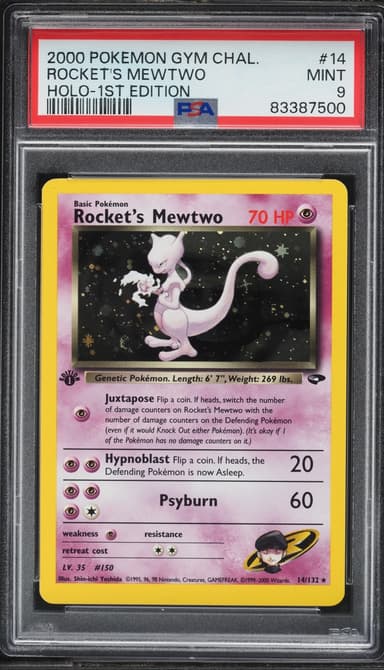 Gym Challenge 1st Edition Holo Rocket's Mewtwo MINT