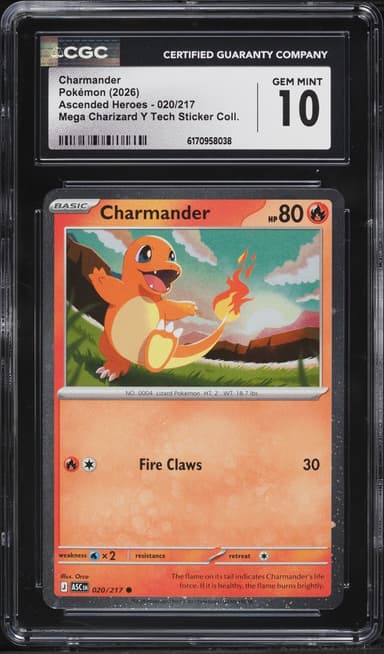 Pokemon Mega Evolution Ascended Heroes Tech Sticker Charmander #20