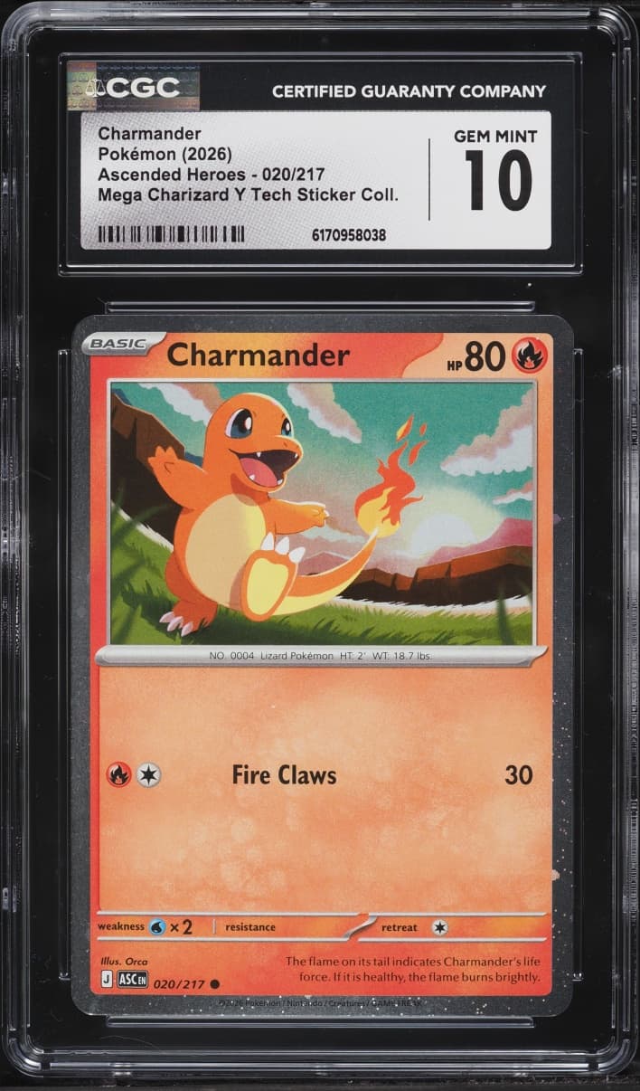 Pokemon Mega Evolution Ascended Heroes Tech Sticker Charmander #20