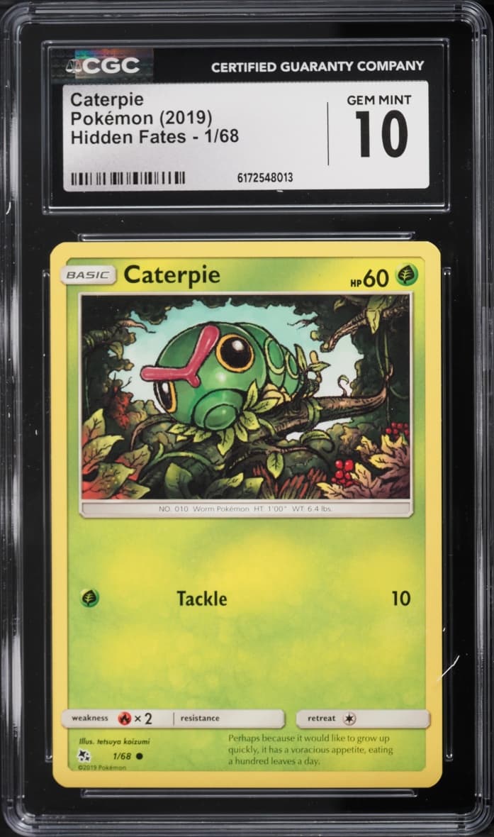 Pokemon Sun & Moon Hidden Fates Caterpie #1