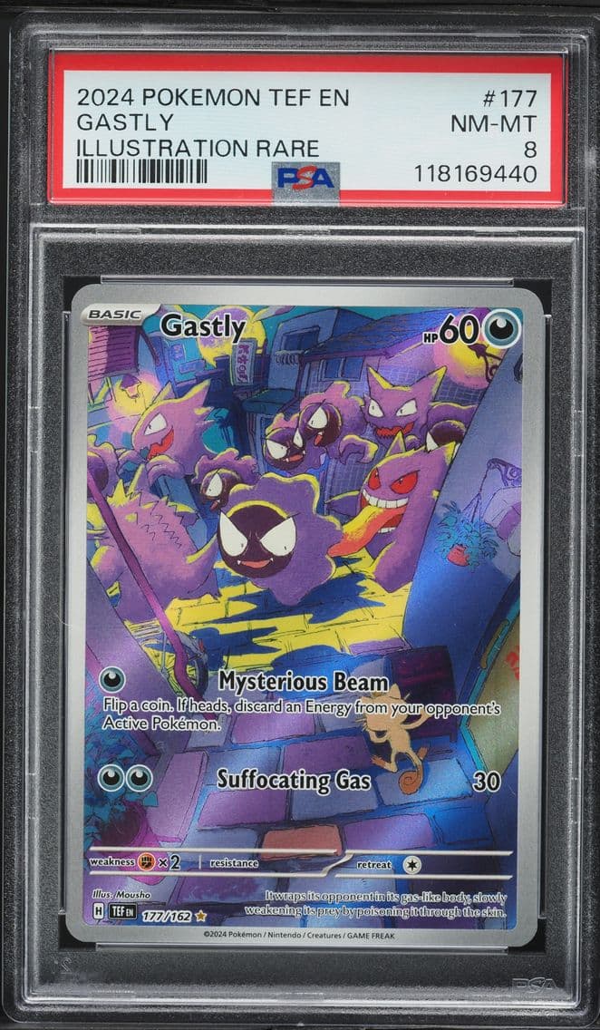 2024 #177 Gastly PSA 8 Tef EN-Te