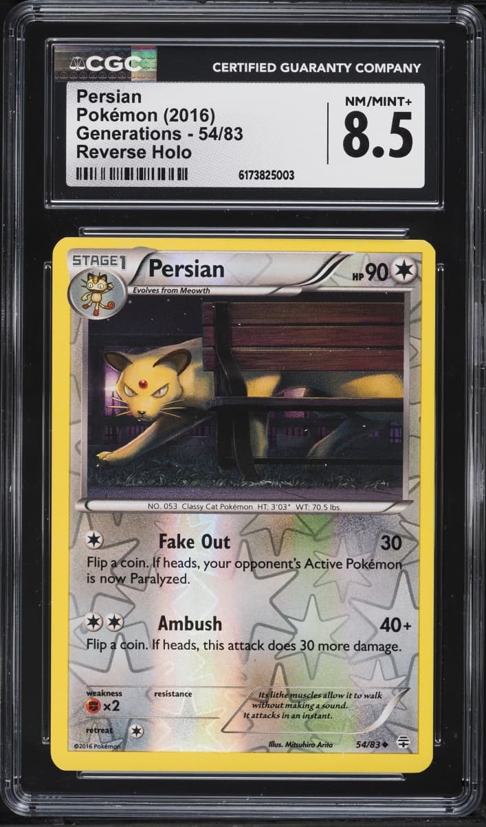 Pokemon XY Generations Reverse Holo Persian #54