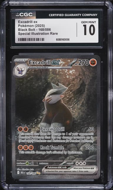 Pokemon Scarlet & Violet Black Bolt SIR Excadrill Ex #168
