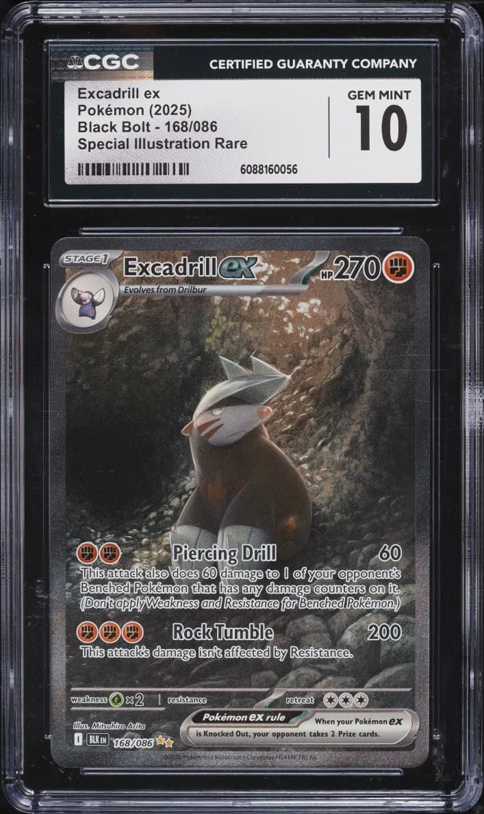 Pokemon Scarlet & Violet Black Bolt SIR Excadrill Ex #168