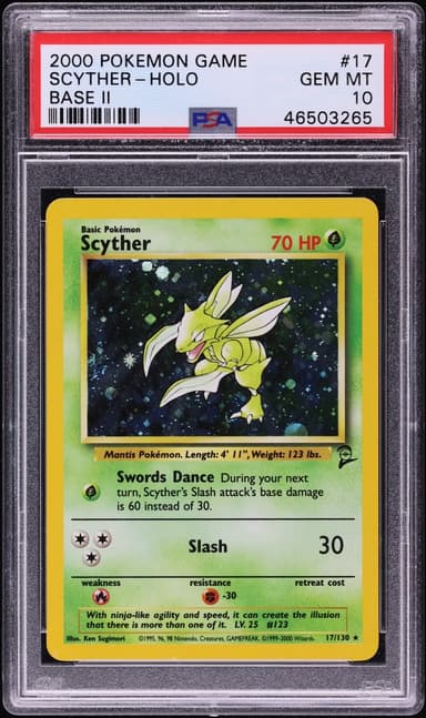 Pokemon Base Set 2 Holo Scyther #17