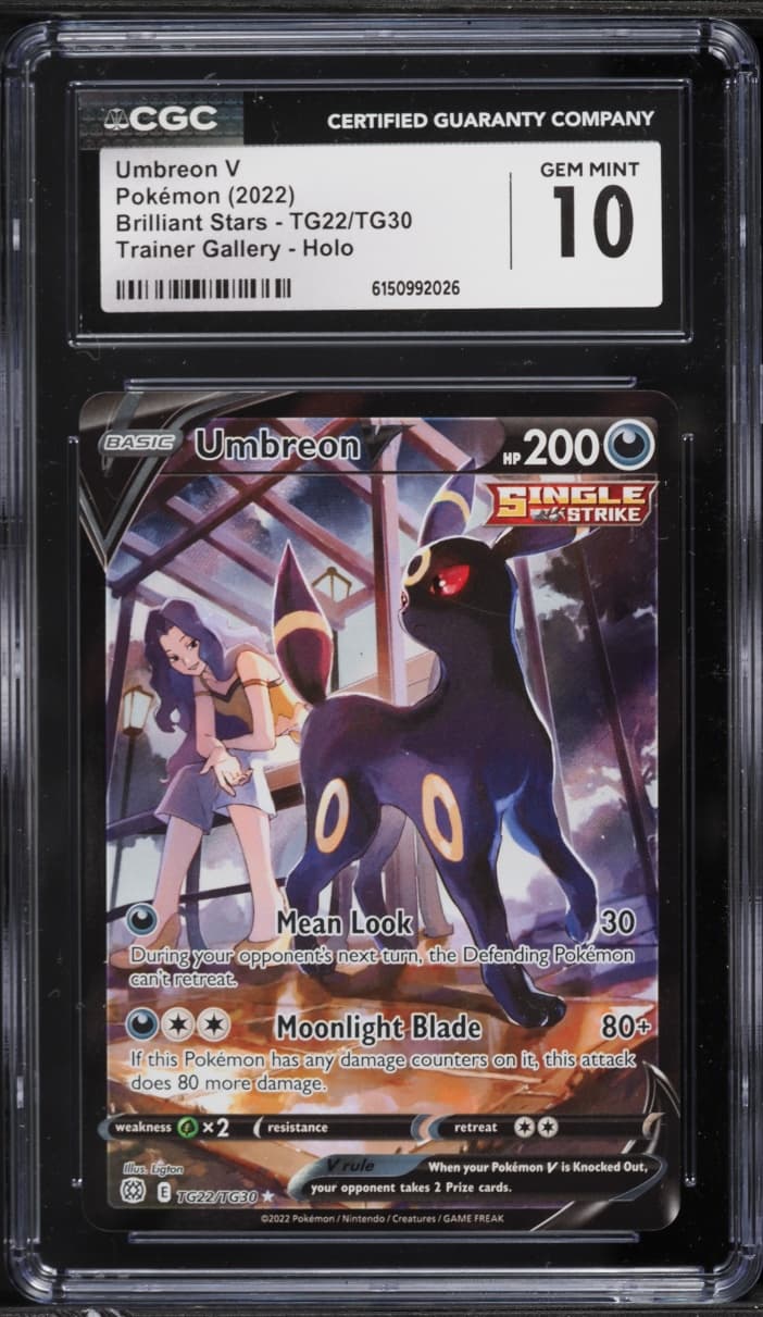Pokemon Sword & Shield Brilliant Stars Trainer Gallery CHR Umbreon V #TG22
