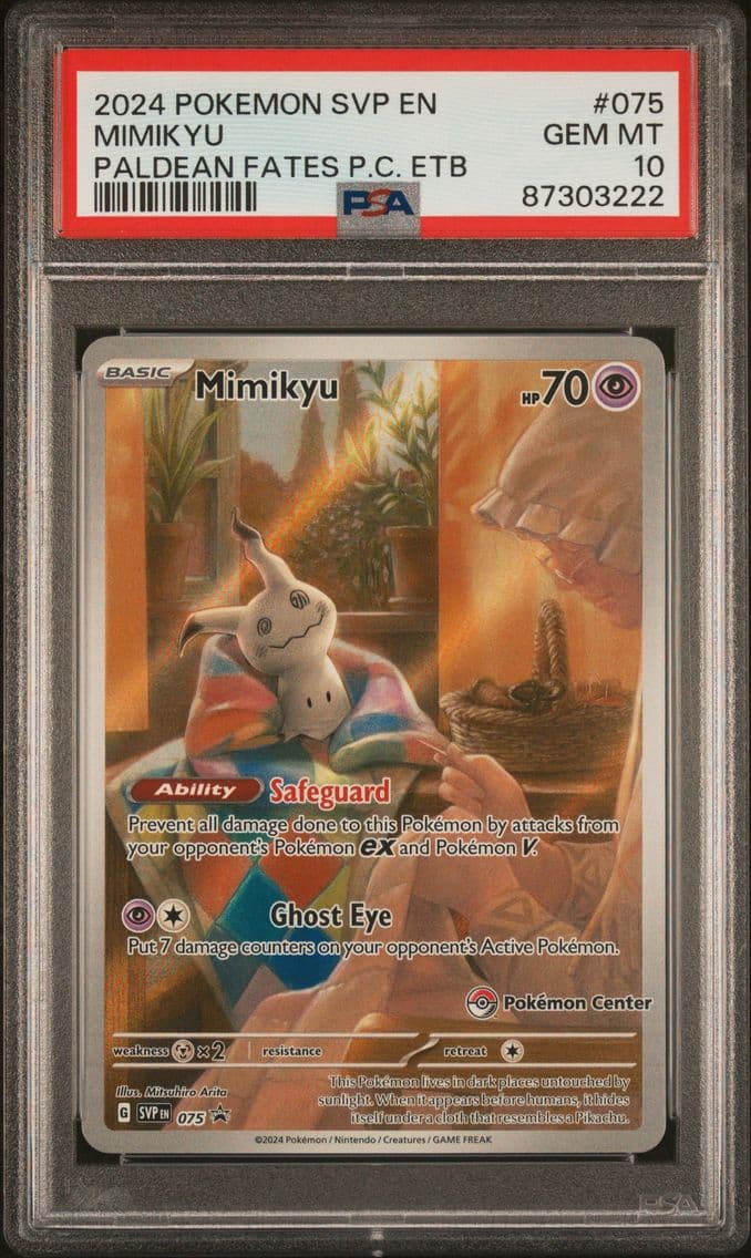 2024 #075 Mimikyu PSA 10 Svp EN-