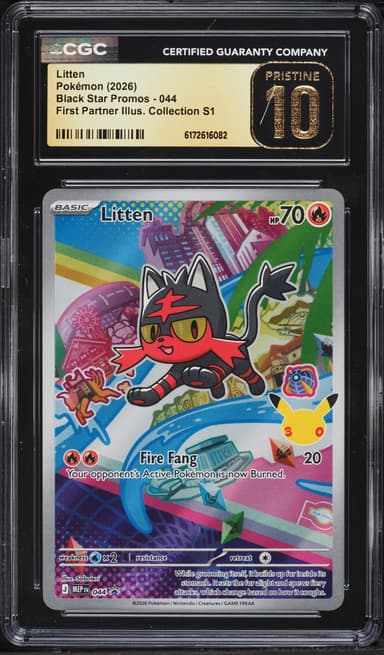 Pokemon Mega Promo First Partner Illustration S1 Full Art Litten #44