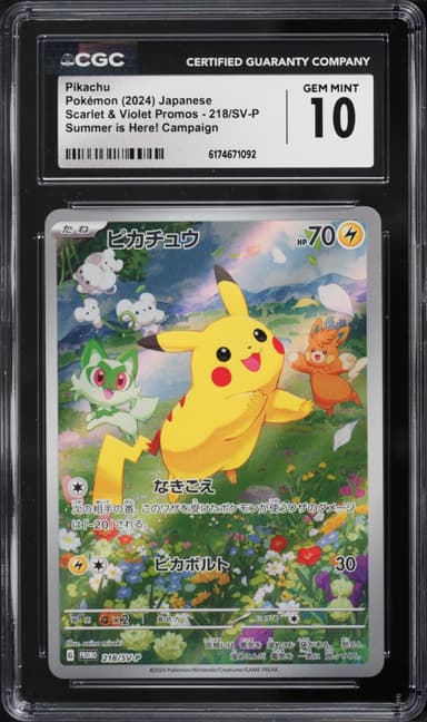 Pokemon Japanese SV Promo Summer Is Here Full Art Pikachu #218