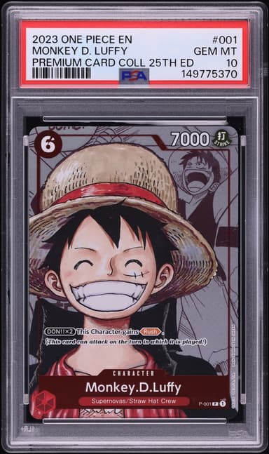 One Piece Promo Premium Coll. 25th Anniversary  Alt Art Monkey D. Luffy #P-001