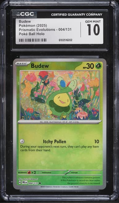 Pokemon Scarlet & Violet Prismatic Evolutions Poke Ball Holo Budew #4
