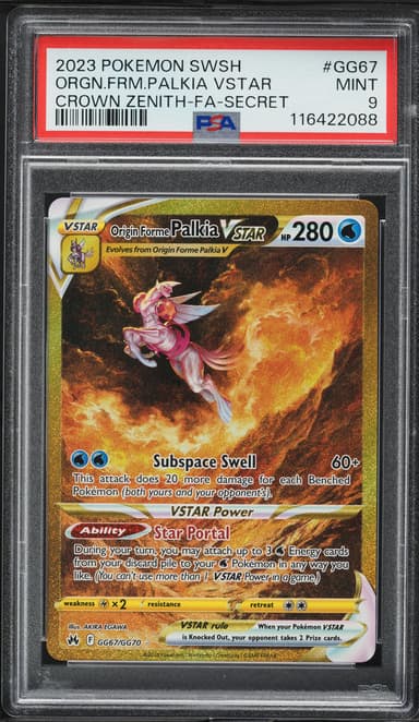 Pokemon Sword & Shield Crown Zenith Gold Rare Origin Forme Palkia VSTAR #GG67