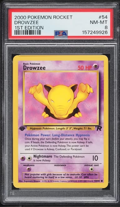 Pokemon Team Rocket 1st Edition Drowzee #54