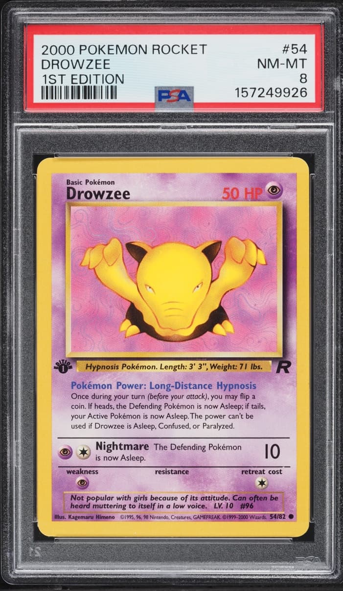 Pokemon Team Rocket 1st Edition Drowzee #54