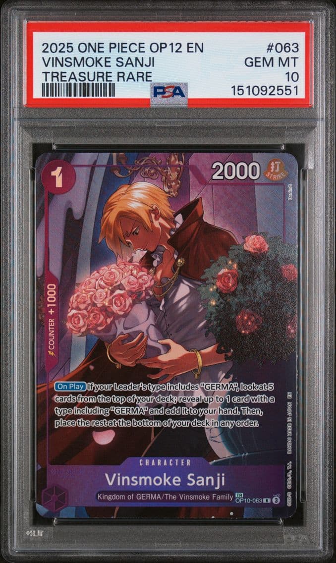 2025 #063 Vinsmoke Sanji PSA 10 