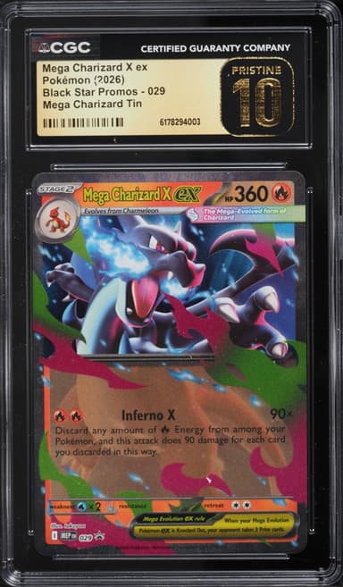 Pokemon Mega Evolution Black Star Promo Tin Mega Charizard X EX #29