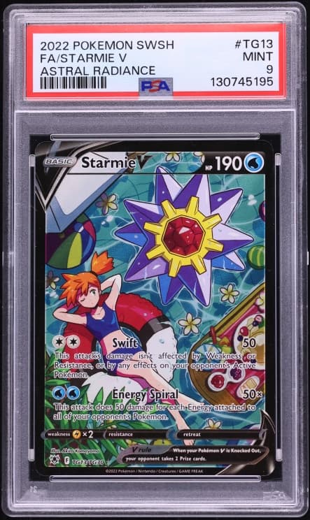 Pokemon Sword & Shield Astral Radiance Trainer Gallery CHR Starmie V #TG13