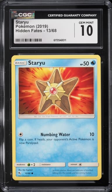 Pokemon Sun & Moon Hidden Fates Staryu #13