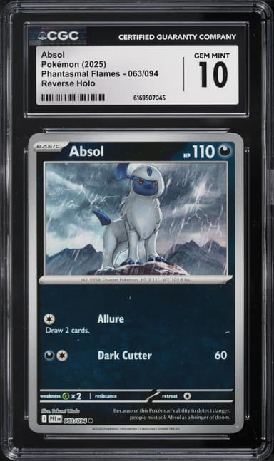 Pokemon Mega Evolution Phantasmal Flames Reverse Holo Absol #063
