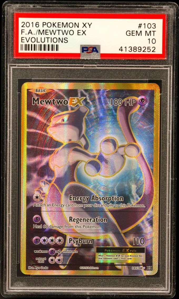 2016 #103 Full Art/Mewtwo EX PSA