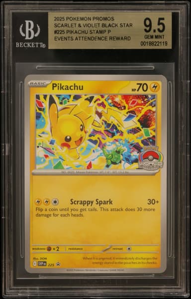Pikachu STAMP P/(Play! Pokemon '25 Worlds Celebration Events Attendence Reward)