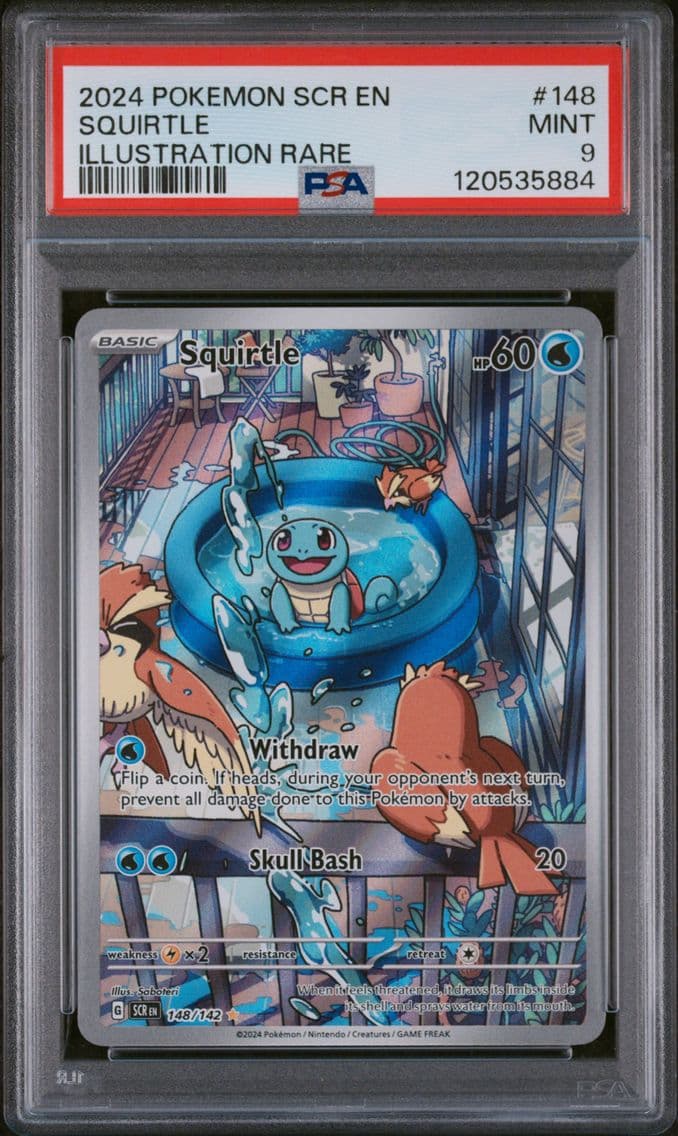 2024 #148 Squirtle PSA 9 Scr EN-