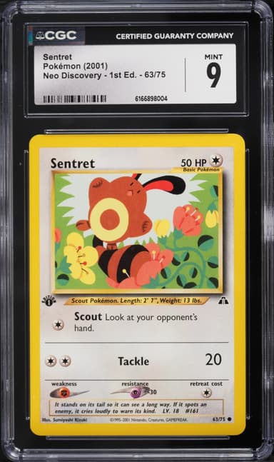 Pokemon Neo Discovery 1st Edition Sentret #63
