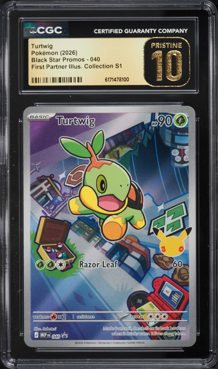 Pokemon Mega Promo First Partner Illustration S1 Full Art Turtwig #40