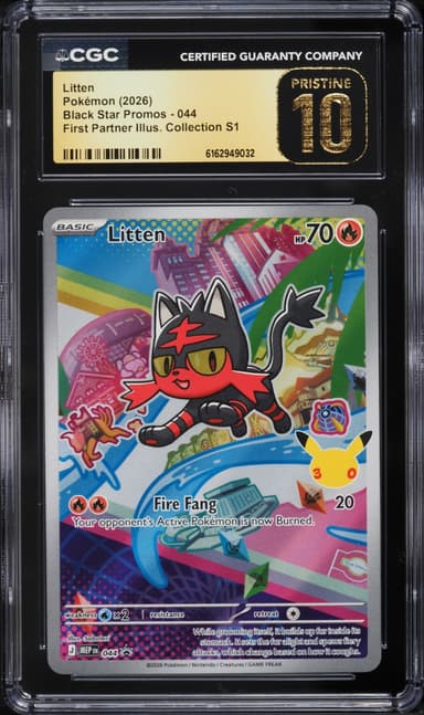 Pokemon Mega Promo First Partner Illustration S1 Full Art Litten #44