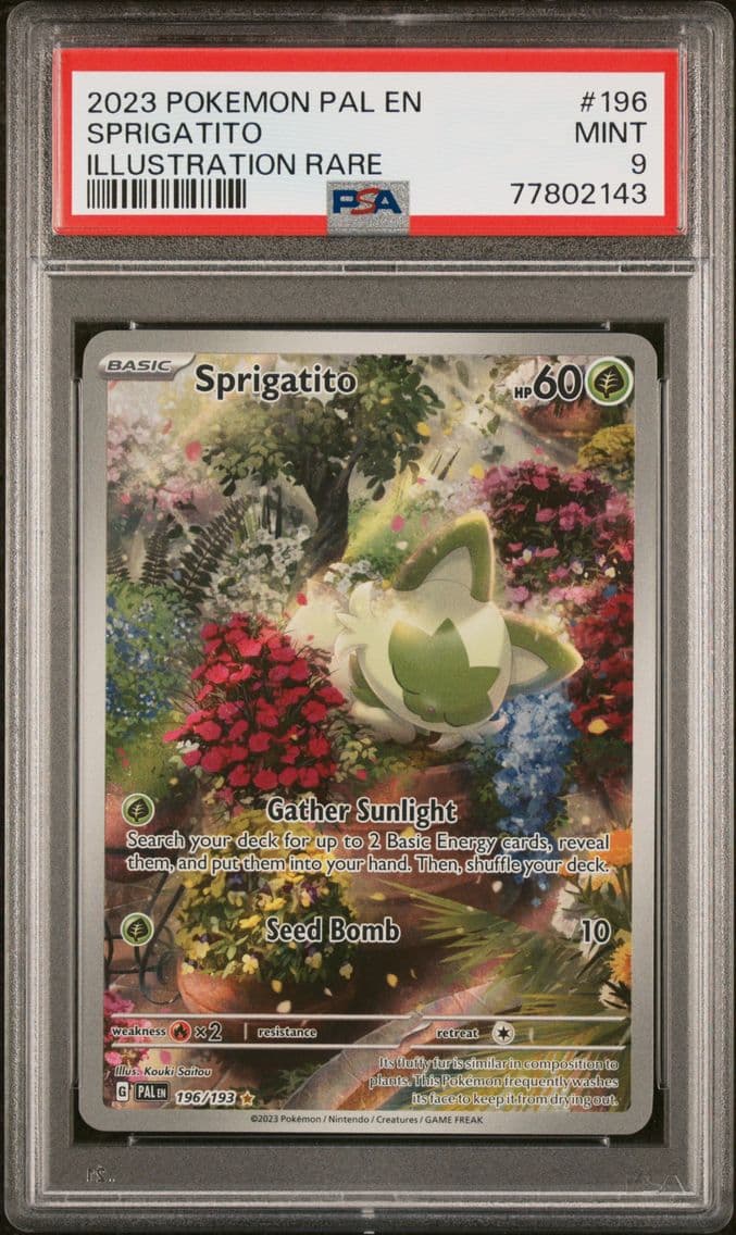 2023 #196 Sprigatito PSA 9 Pal E