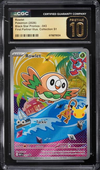 Pokemon Mega Promo First Partner Illustration S1 Full Art Rowlet #43