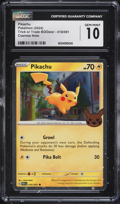 Pokemon Scarlet & Violet Paldean Fates Trick Or Trade Holo Pikachu #18